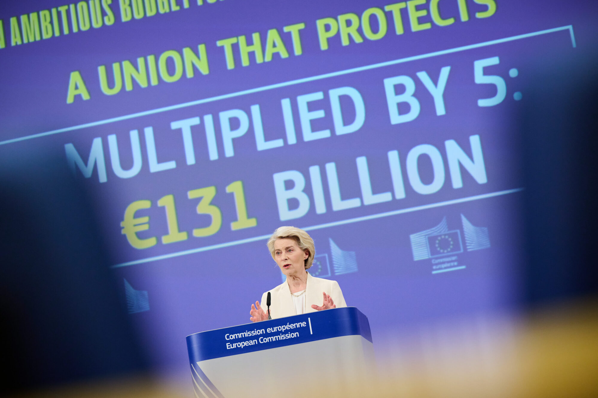 Ursula von der Leyen presenterer MFF